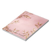 Bloc-note Feuilles d'or rose (Tourné)