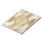 Bloc-note Feuilles en dentelle beige crème pâle (Tourné)