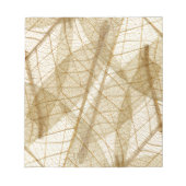 Bloc-note Feuilles en dentelle beige crème pâle (Devant)