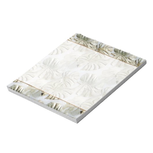 Bloc-note Feuilles tropicaux Gold Green (Tourné)