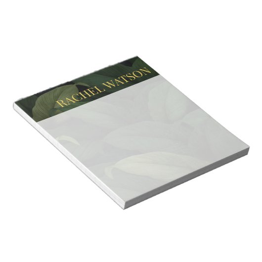 Bloc-note Feuilles tropicaux vert foncé (Incliné)