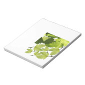 Bloc-note Feuilles Vertes de Vigne de Raisin (Tourné)