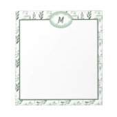 Bloc-note Feuilles vertes personnalisées (Devant)