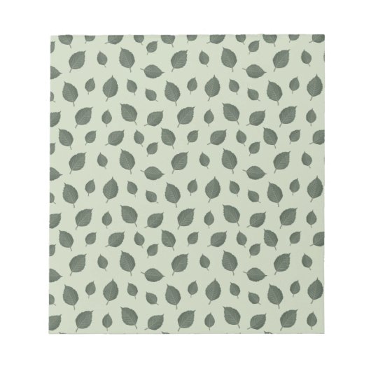 Bloc-note Feuilles verts, motif transparent (Devant)