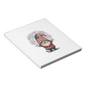 Bloc-note Feux d'artifice de gnome patriotique dessin vector (Incliné)