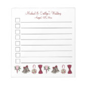 Bloc-note Fiançailles mariage Fête des mariées Bouquet Bells (Devant)