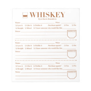 Bloc-note Fiche de classement Whiskey Tracker, Whiskey Lover
