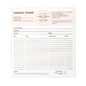 Bloc-note Fiche de commande d'une broche à rouleaux de boula (Devant)