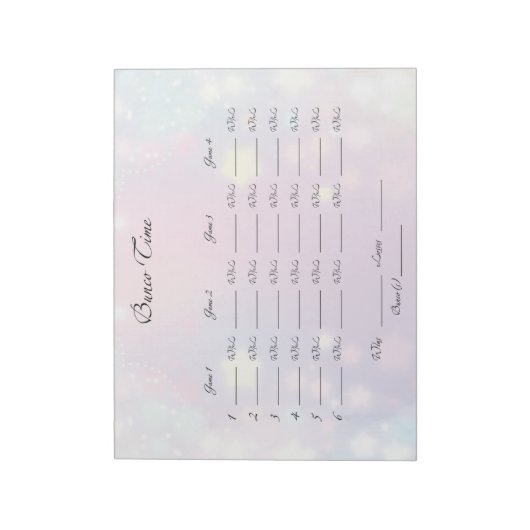 Bloc-note Fiche nocturne Bunco (Tourné)