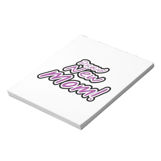 Bloc-note Fier Nouveau maman Cadeaux de texte noir et pourpr (Tourné)