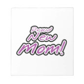 Bloc-note Fier Nouveau maman Cadeaux de texte noir et pourpr (Devant)