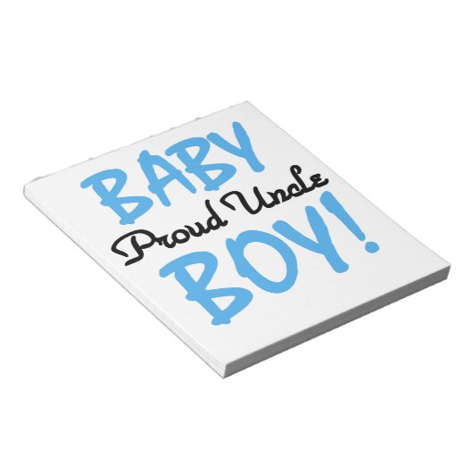 Bloc-note Fier Oncle Baby Boy Cadeaux (Incliné)