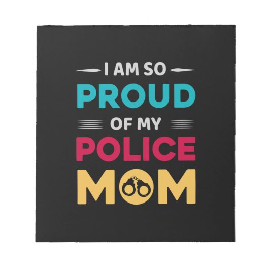 Bloc-note Fière De Ma Mère De Police (Devant)