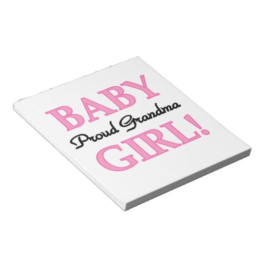 Bloc-note Fière grand-mère Baby Girl Cadfts (Incliné)