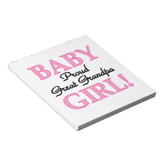 Bloc-note Fière Grand Papi Bébé Cadeaux Fille (Incliné)