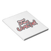 Bloc-note Fiers nouveaux cadeaux d'oncle rouge et noir (Incliné)