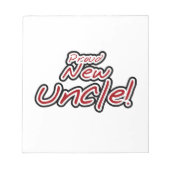 Bloc-note Fiers nouveaux cadeaux d'oncle rouge et noir (Devant)