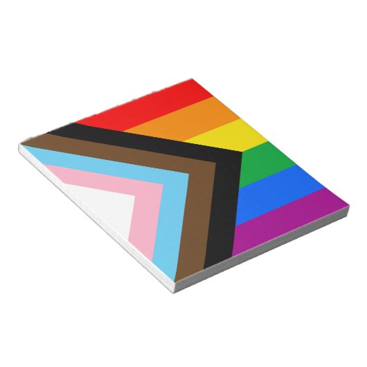 Bloc-note Fierté de progrès LGBTQ+ (Incliné)
