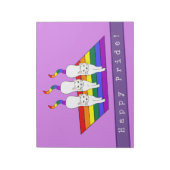 Bloc-note Fierté des chats LGBT avec drapeau arc-en-ciel (Tourné)