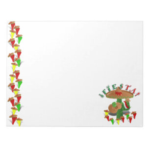 Bloc-note Fiesta Cactus avec Sombrero & Guitare