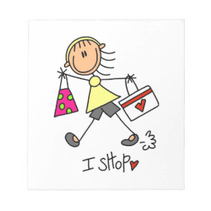 Bloc-note Figure Stick Shopping