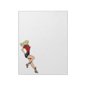Bloc-note Fille au charme rétro à côté, Blond Blombshell (Tourné)