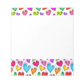 Bloc-note Fille Coeurs Vibrants Cute Romantic Valentines Day (Devant)