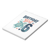 Bloc-note Fille d'anniversaire 6 Tortue de mer Conception ve (Tourné)