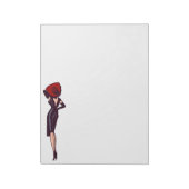 Bloc-note Fille de charme glamour vintage rétro (Tourné)