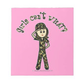 Bloc-note Fille de l'armée (Devant)