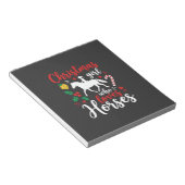 Bloc-note Fille de Noël qui aime les chevaux (Incliné)