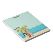 Bloc-note Fille de surfer hawaïenne (Incliné)