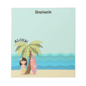 Bloc-note Fille de surfer hawaïenne (Devant)