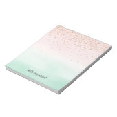Bloc-note Fille Glam Blush Mint Rose Or Éperche Confetti (Tourné)