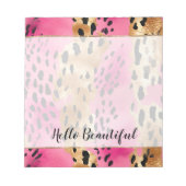 Bloc-note Fille Glam or rose léopard noir (Devant)