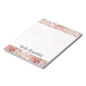 Bloc-note Fille Glam Rose Rose Or Floral (Tourné)