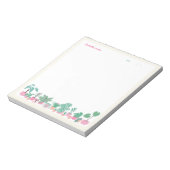 Bloc-note Fille Houseplants rose, vert et crème non alignés (Tourné)