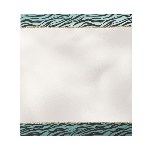 Bloc-note Fille Mint noir Zèbre d'impression Ombre (Devant)