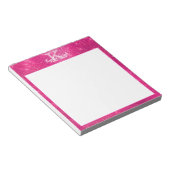 Bloc-note Fille Parties scintillant de glam rose chaud étinc (Incliné)