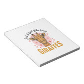 Bloc-note Fille qui aime les girafes Dessin de gravure vinta (Incliné)