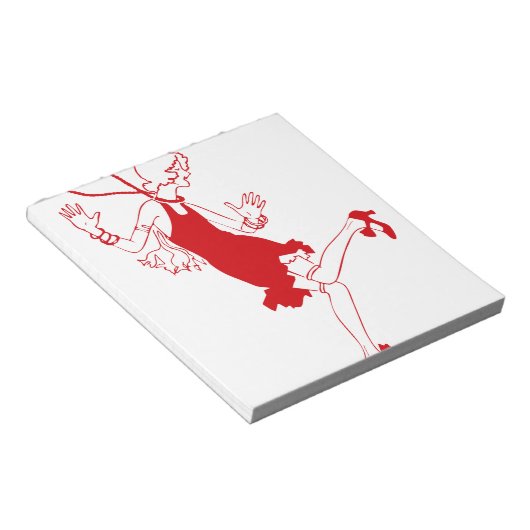 Bloc-note fille rouge (Incliné)