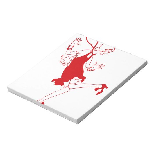 Bloc-note fille rouge (Tourné)