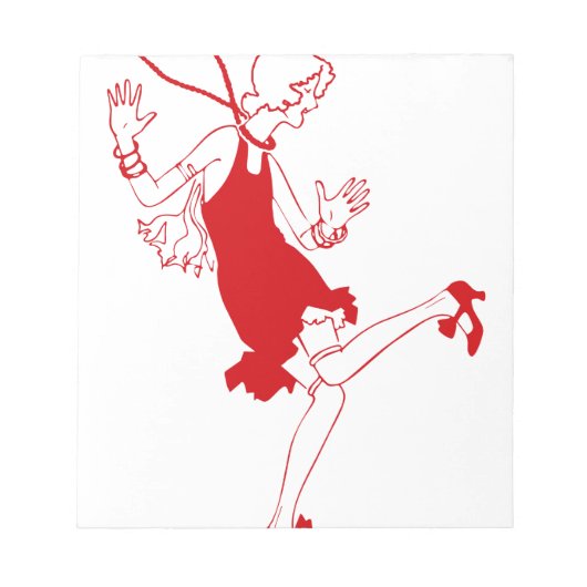 Bloc-note fille rouge (Devant)