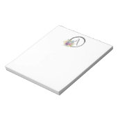 Bloc-note *~* Fille simple Parties scintillant florale Monog (Tourné)