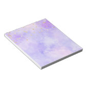 Bloc-note Fille violet teint rose teint or Confetti (Incliné)