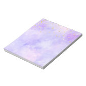 Bloc-note Fille violet teint rose teint or Confetti (Tourné)