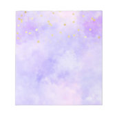 Bloc-note Fille violet teint rose teint or Confetti (Devant)