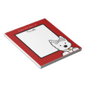Bloc-note Fille Westie personnalisée  (Incliné)