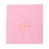 Bloc-note filles (Devant)