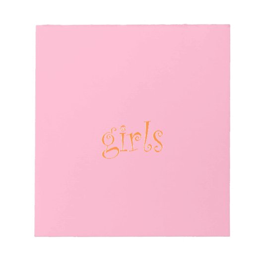 Bloc-note filles (Devant)